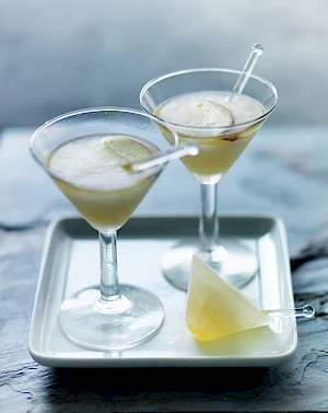 Ice lollies in Martini Glasses