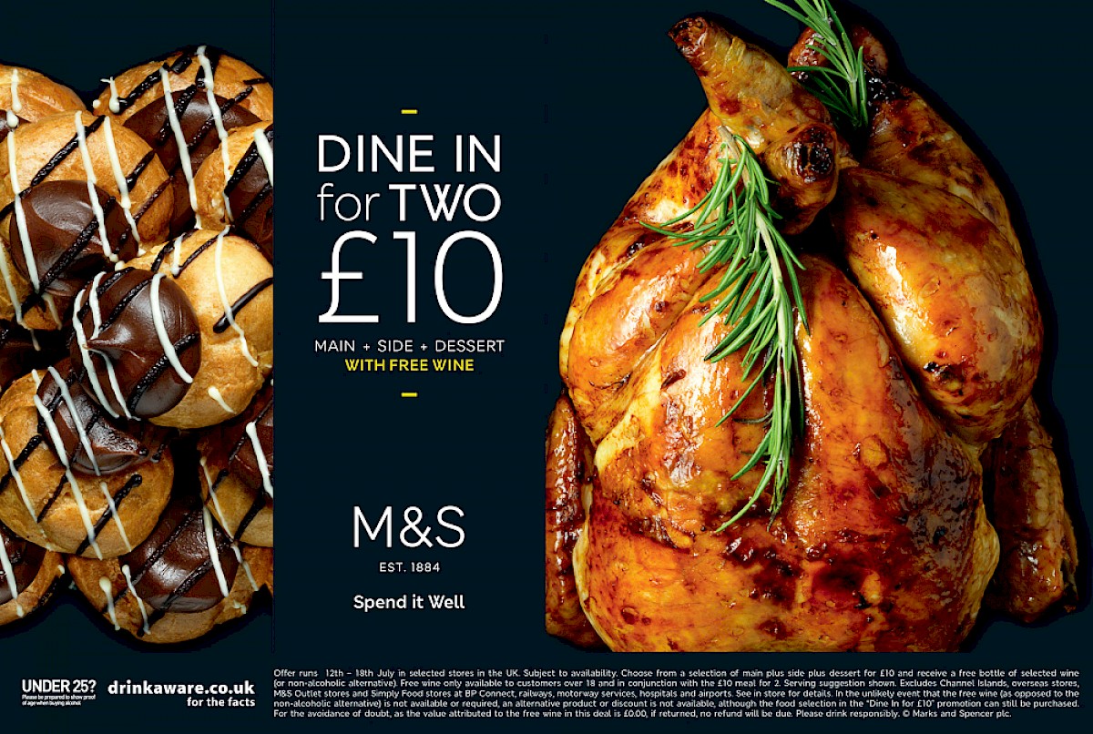 Marks and Spencer Dine in for two advert Karen Thomas Photography