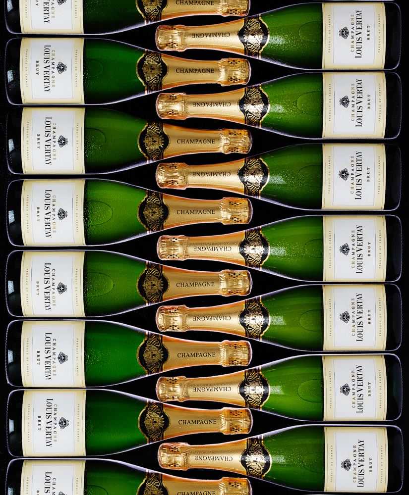 Photograph of bottles of Louis Vertay Champagne