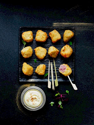 Ham Cheese Fritters