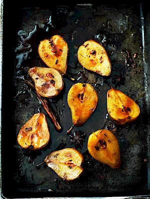 Caramelized Sticky Pears with Star Anise