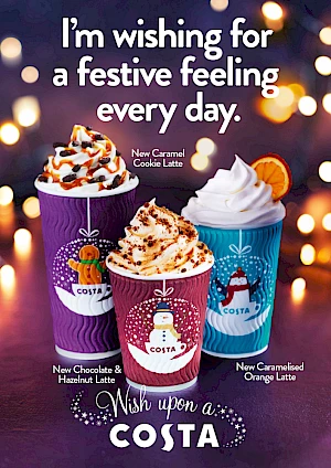 Costa Advert I'm wishing for a festive feeling every day
