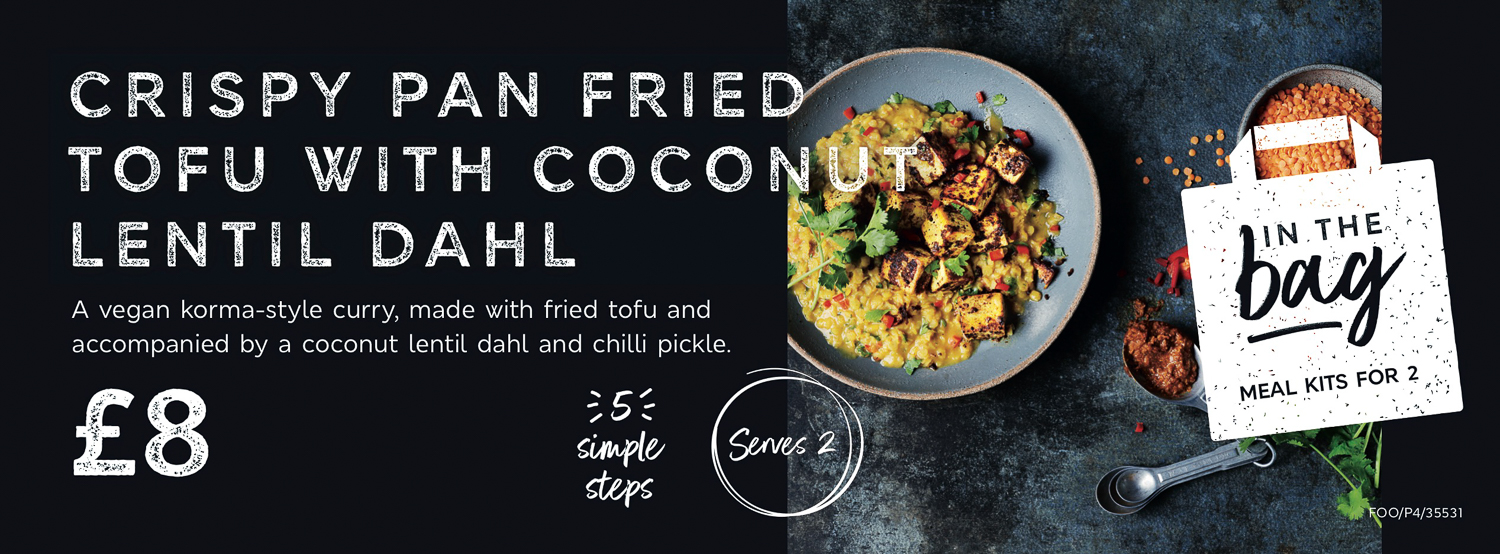 M&S Crispy Pan Fried Tofu With Coconut Lentil Dahl