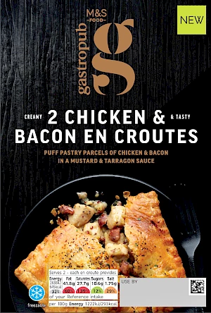 M&S Gastropub Chicken and bacon en croutes