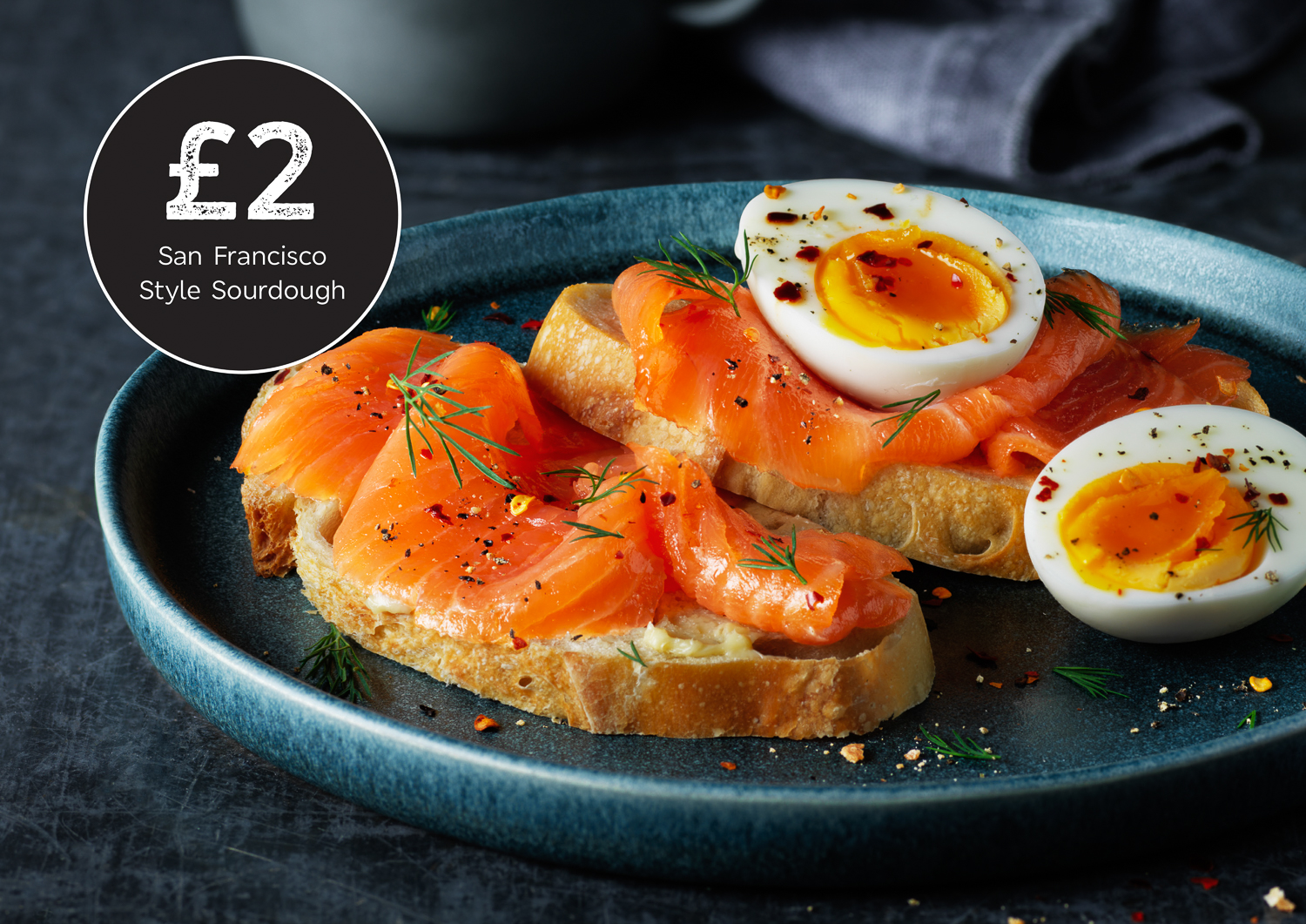 M&S San Francisco Sourdough With Smoked Salmon and Egg