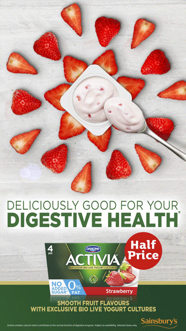 Activia Digestive Health Strawberry Yogurt with Motion
