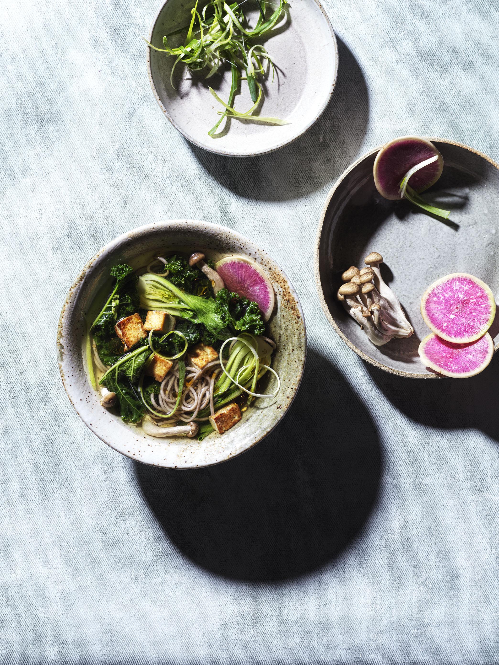 Shitake Mushroom, Kombu and Buckwheat Noodle Soup