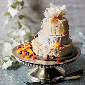 Christmas Three Tier Cheese Stand with Dried Fruit