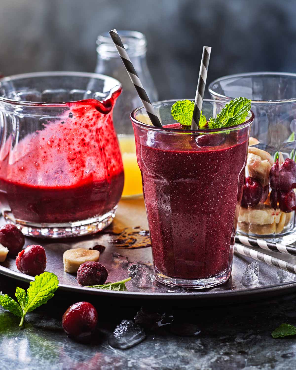 Frozen Cherry and Banana Smoothie